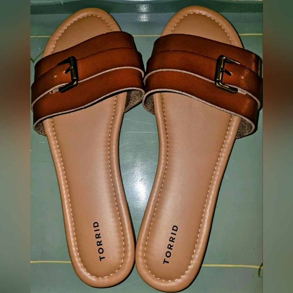 Torrid Flat Slide Sandals Women's Size 13